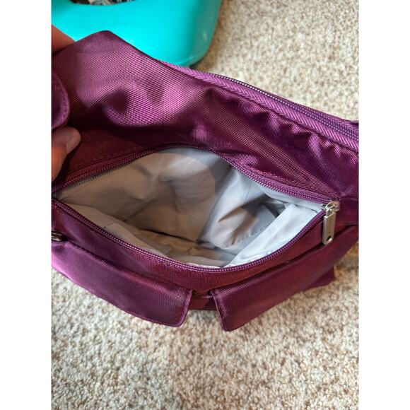 Travelon Anti-Theft Classic Crossbody bag/purse, Purple canvas; - Picture 8 of 15